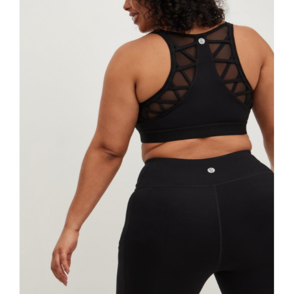 Torrid - Set Active Performance Mesh Back Black S… - image 2